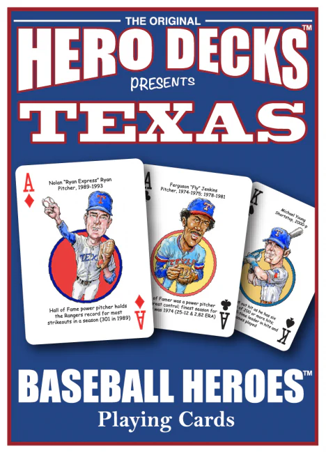 Texas Baseball Heroes Playing Cards